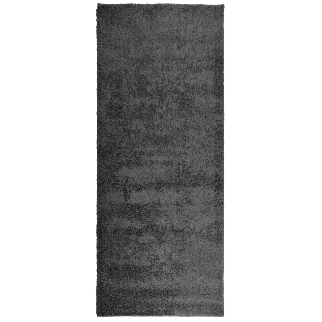 VidaXL Teppich Pamplona Shaggy Hochflor Modern 80x200 cm Anthrazit