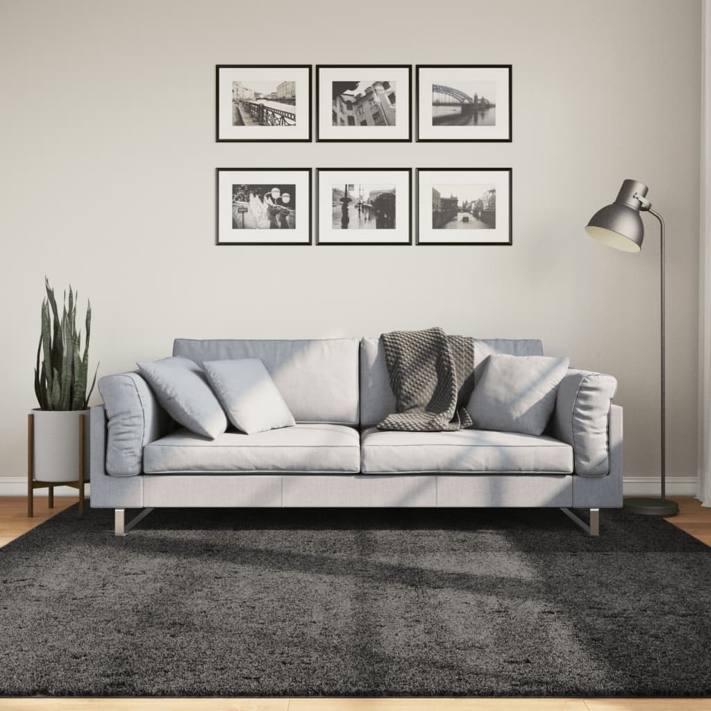 VidaXL Teppich Pamplona Shaggy Hochflor 200x200 cm Anthrazit