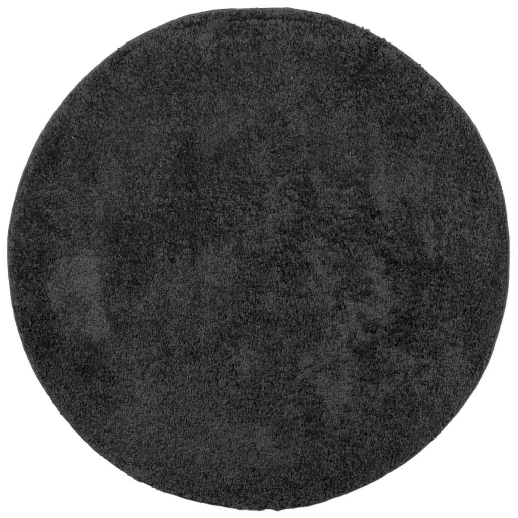 Vidaxl Teppich Pamplona Shaggy Hochflor Modern ø 200 cm Anthrazit