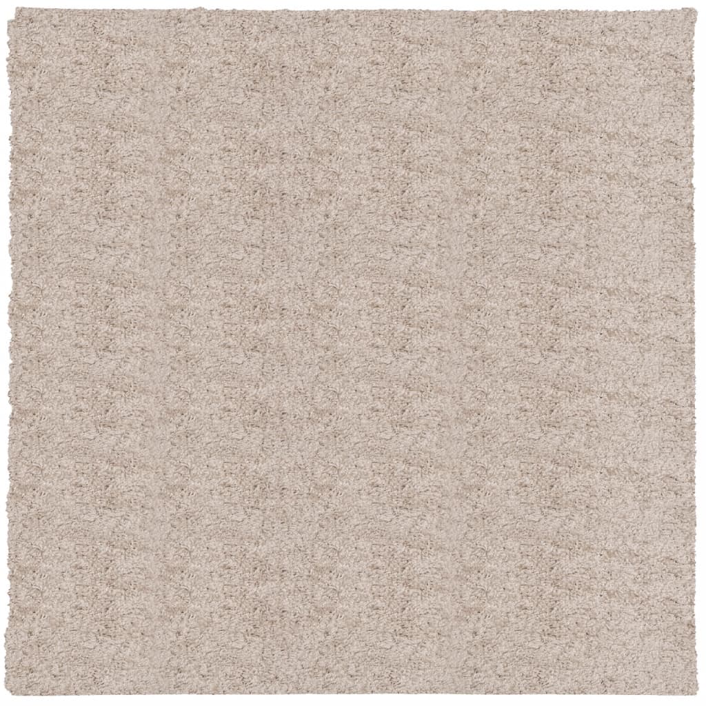 VidaXL Teppich Pamplona Shaggy Hochflor Modern 120x120 cm Beige