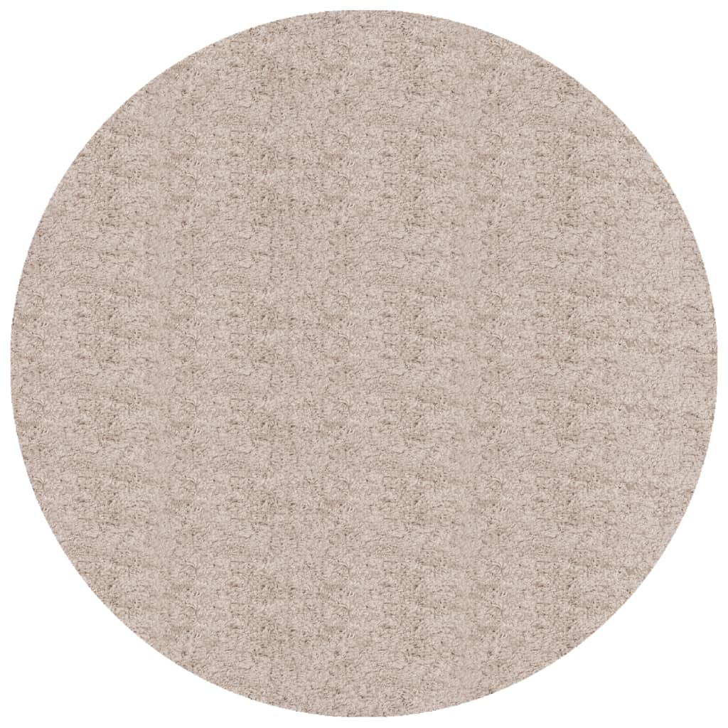 VidaXL Teppich Pamplona Shaggy Hochflor Modern ø 80 cm Beige