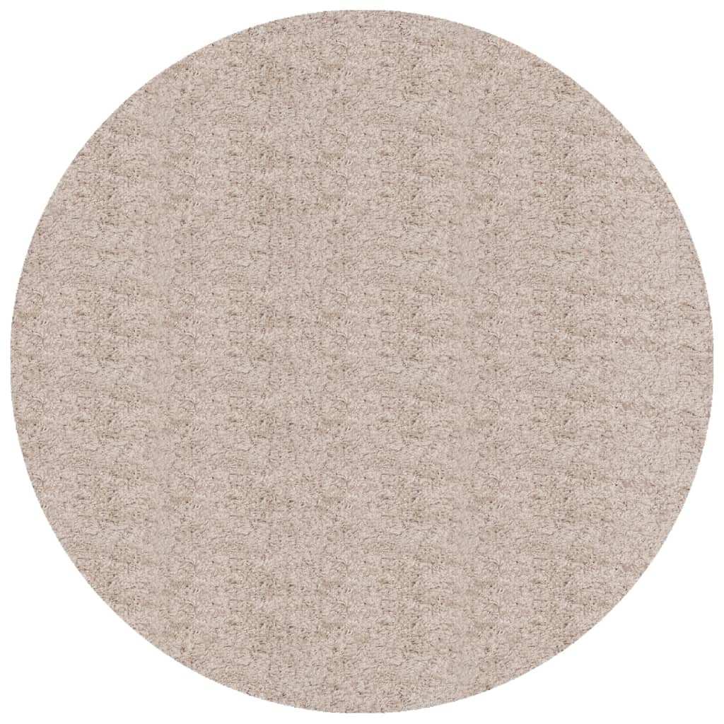 VidaXL Teppich Pamplona Shaggy Hochflor Modern ø 160 cm Beige