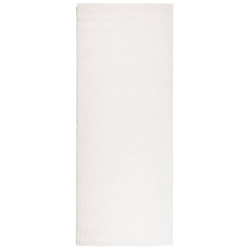 VidaXL Teppich Pamplona Shaggy Hochflor Modern 80x200 cm Creme