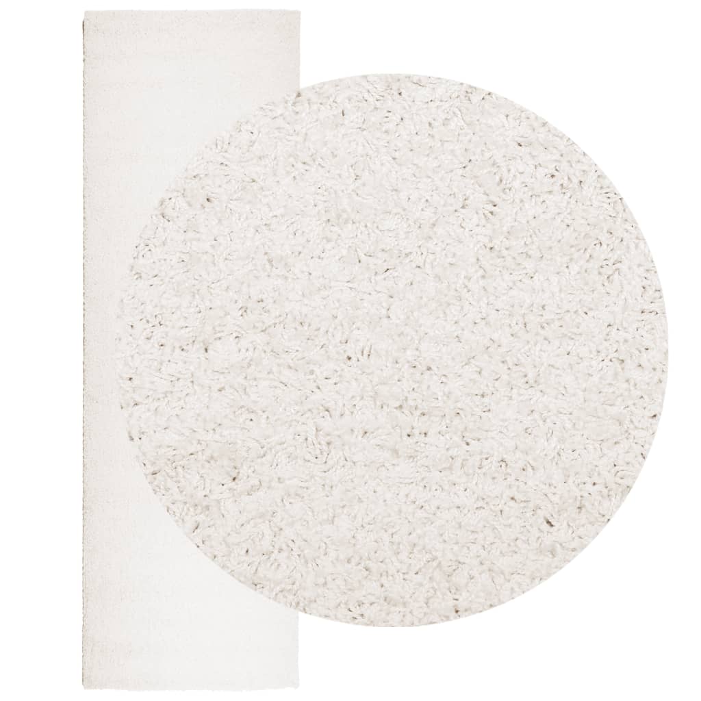 VidaXL Teppich Pamplona Shaggy Hochflor Modern 80x250 cm Creme
