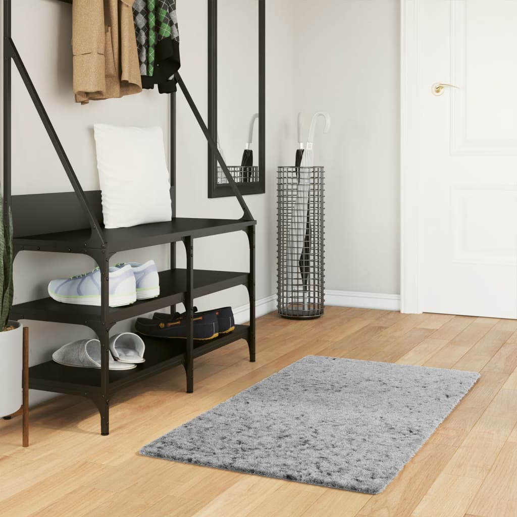 VidaXL Teppich Pamplona Shaggy Hochflor Modern 60x110 cm Grau