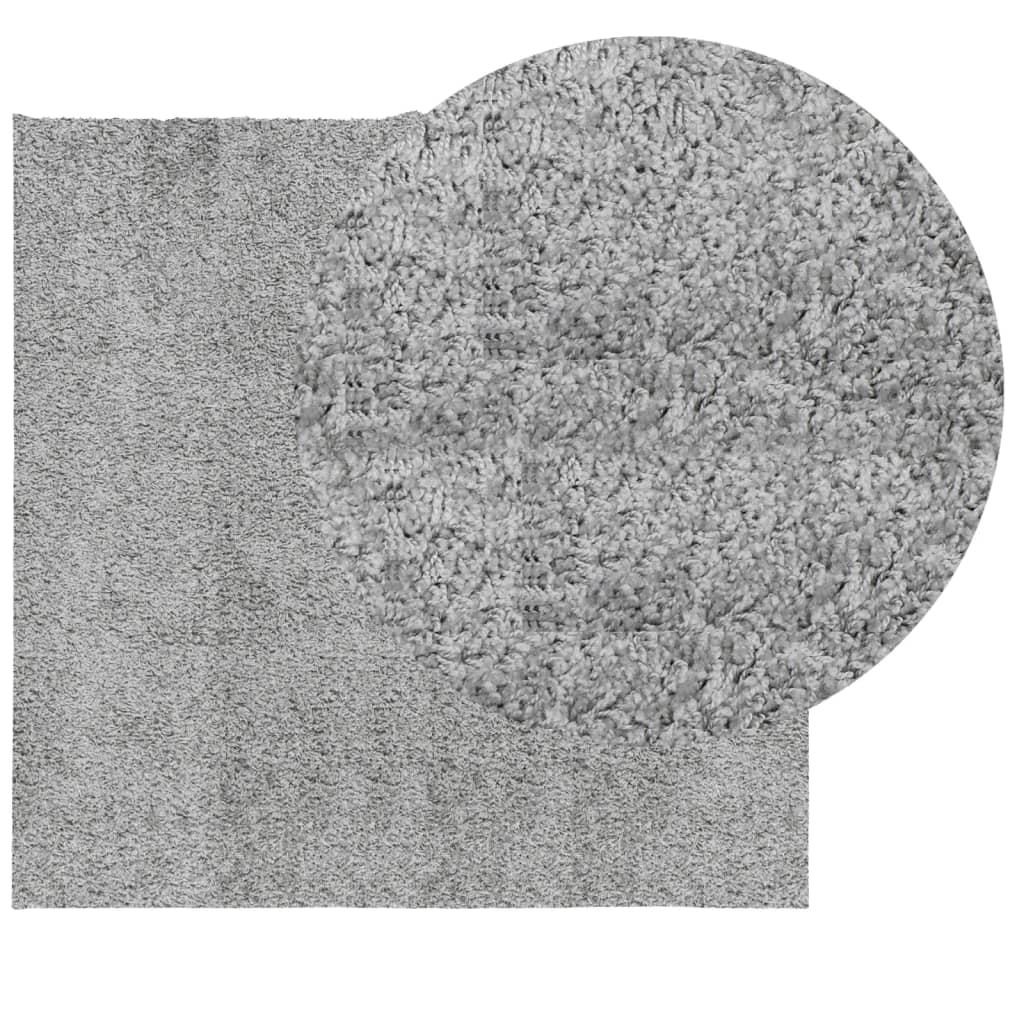 VidaXL Teppich PAMPLONA Shaggy Hochflor Modern 120x120 cm Grau