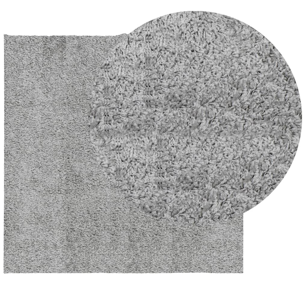 VidaXL Teppich Pamplona Shaggy Hochflor Modern 160x160 cm Grau