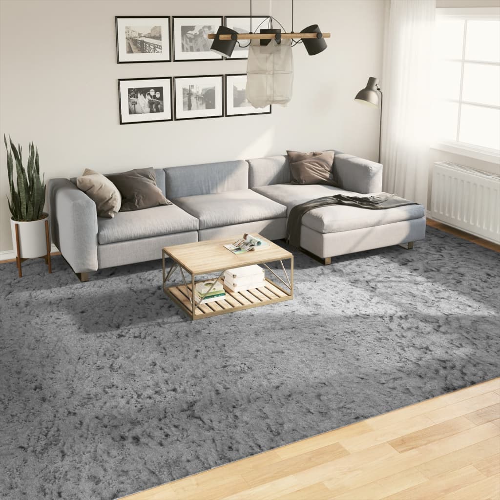 VidaXL Teppich Pamplona Shaggy Hochflor Modern 300x400 cm Grau