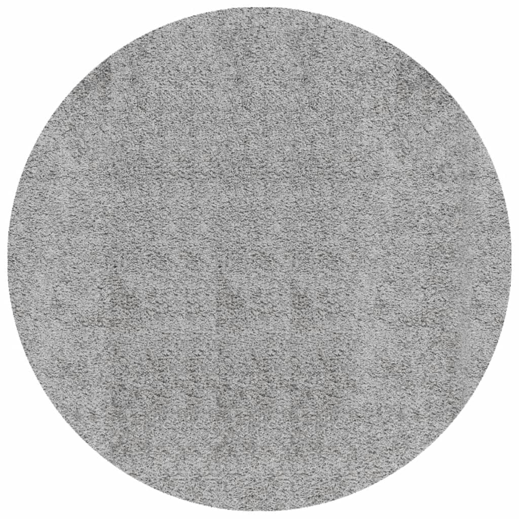 VidaXL Teppich Pamplona Shaggy Hochflor Modern ø 200 cm Grau