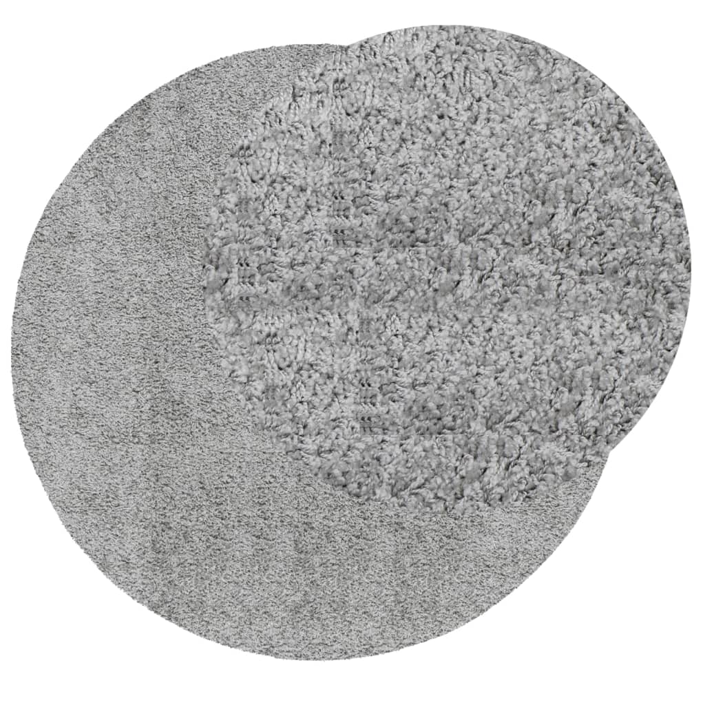 VidaXL Teppich Pamplona Shaggy Hochflor Modern ø 240 cm Grau