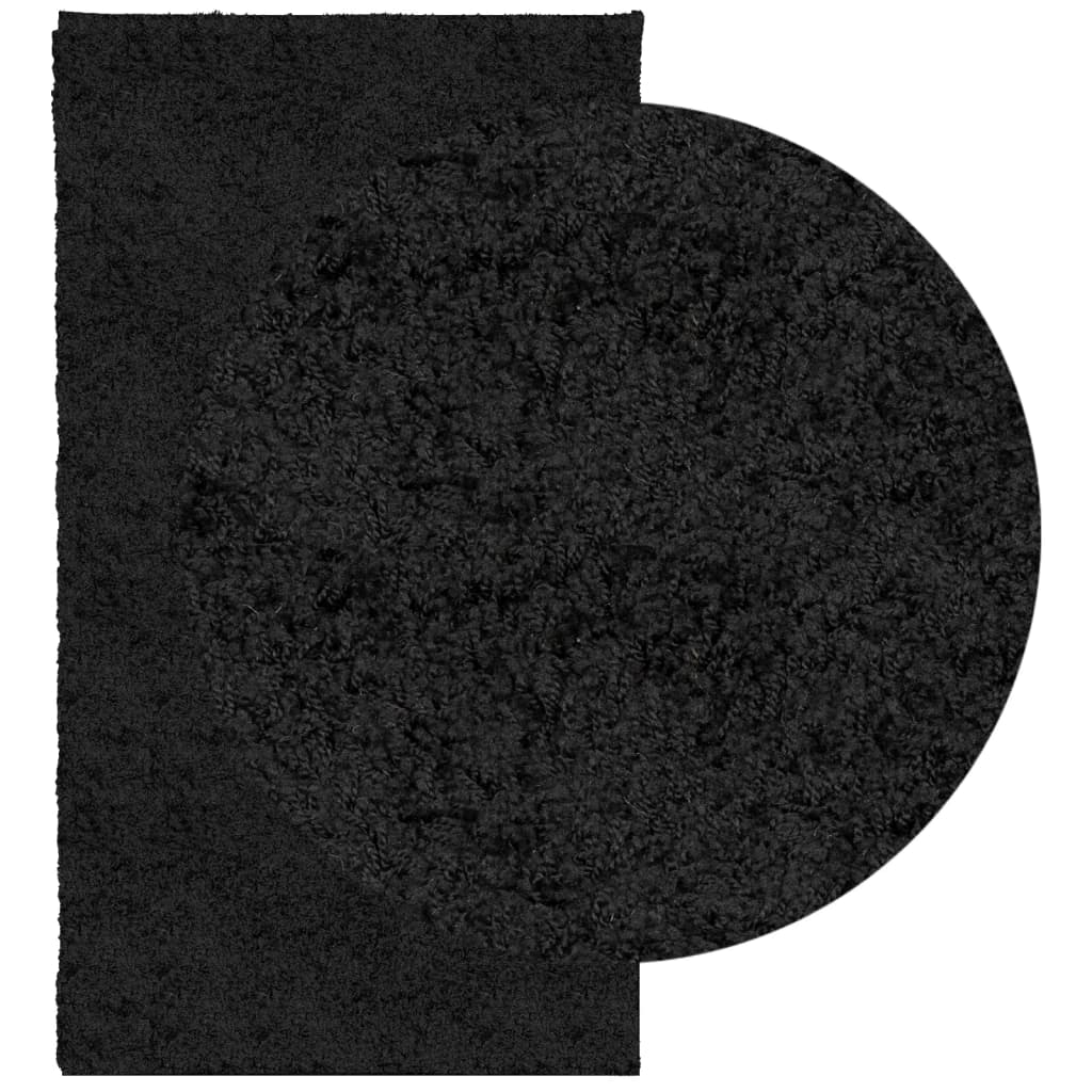 Vidaxx Teppich Pamplona Shaggy Hochflor Modern 60x110 cm Schwarz