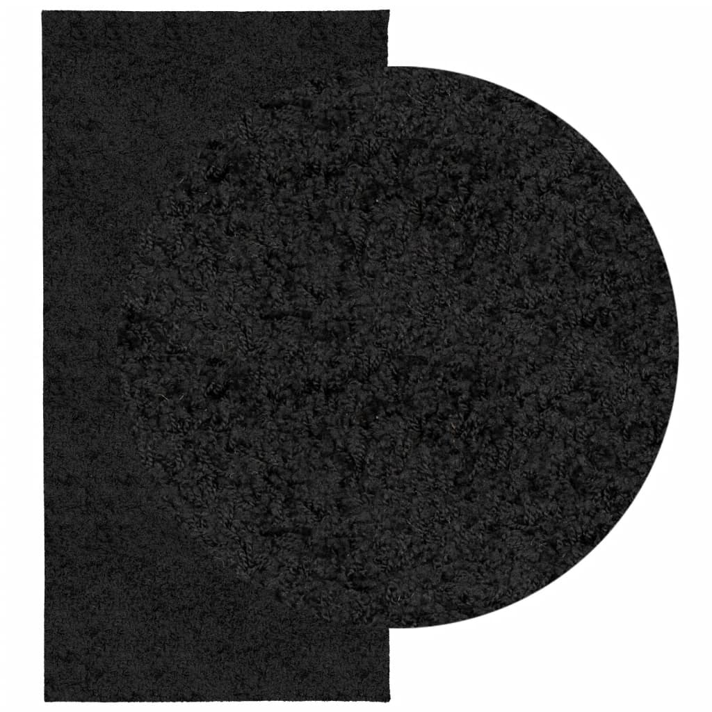 VidaXL Teppich Pamplona Shaggy Hochflor Modern 100x200 cm Schwarz