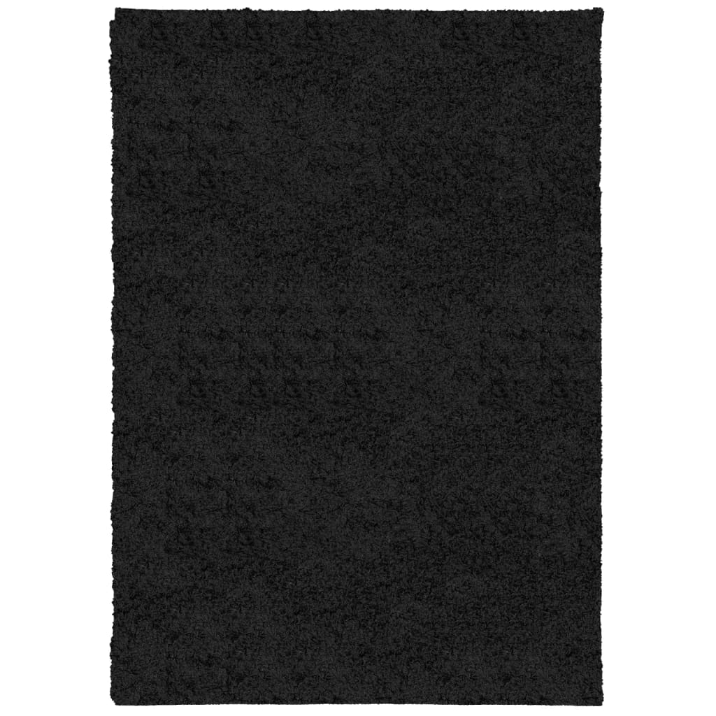 VidaXL Teppich Pamplona Shaggy Hochflor Modern 160x230 cm Schwarz