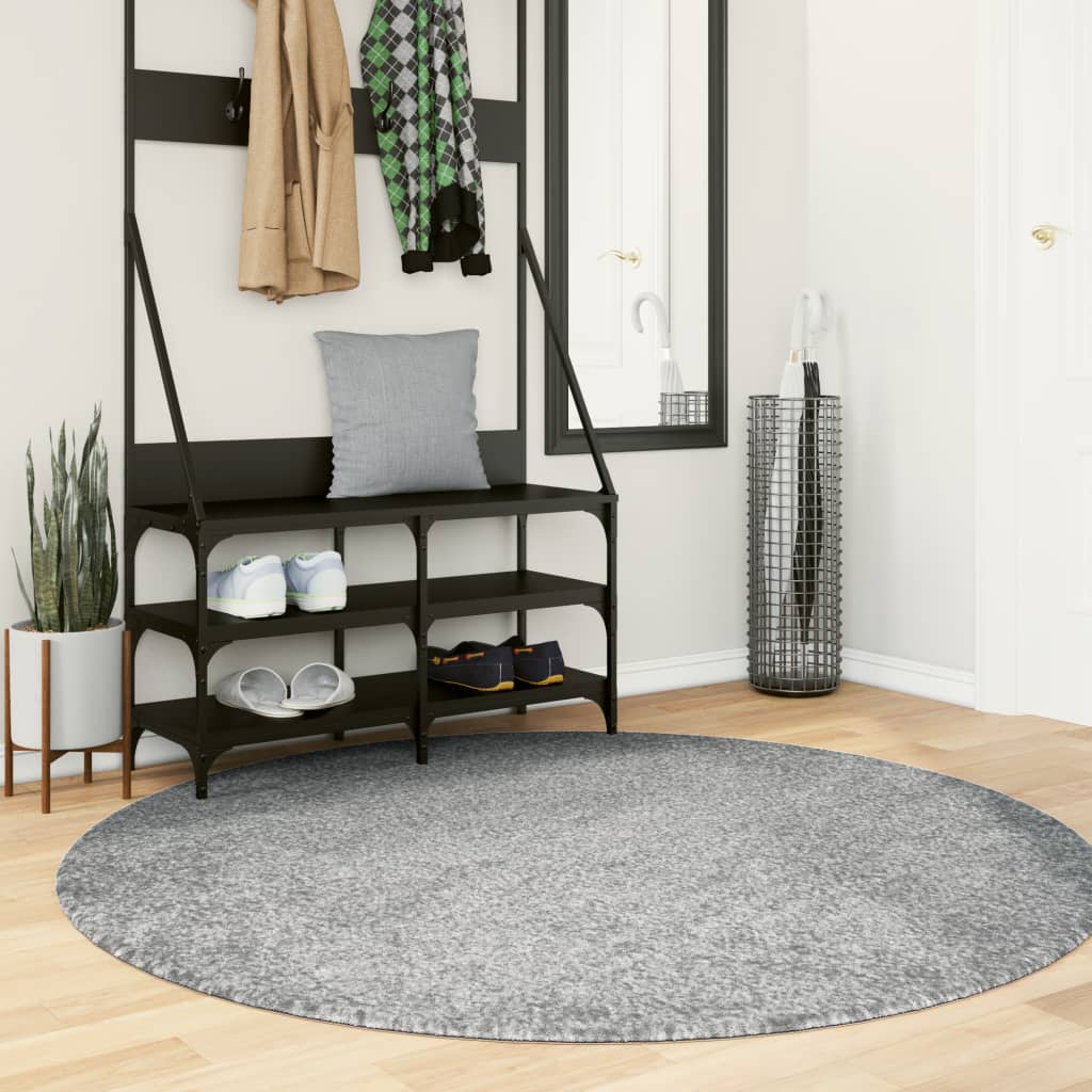VidaXL Teppich Pamplona Shaggy Hochflor Modern ø 160 cm Grün