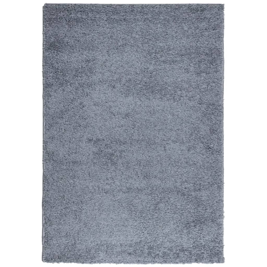 VidaXL Teppich Pamplona Shaggy Hochflor Modern 140x200 cm Blau