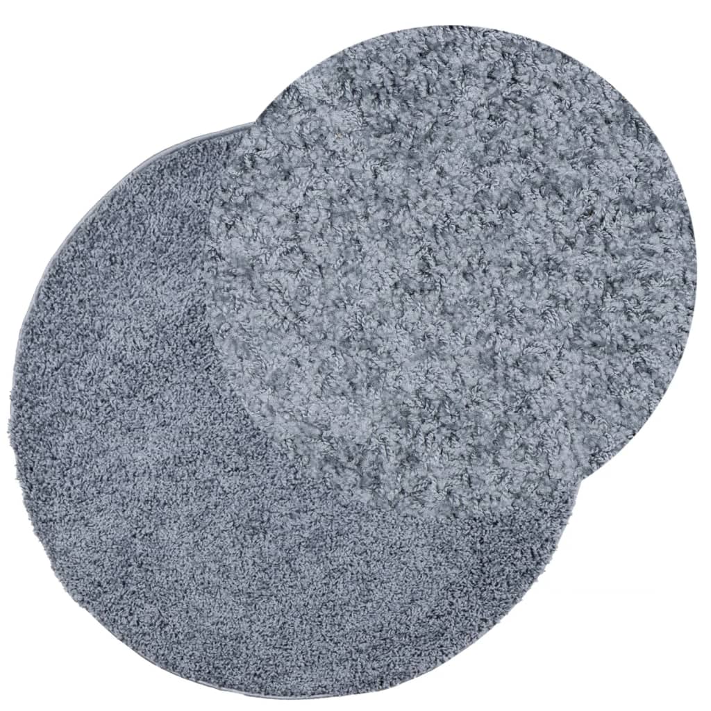 VidaXL Teppich Pamplona Shaggy Hochflor Modern ø 80 cm Blau