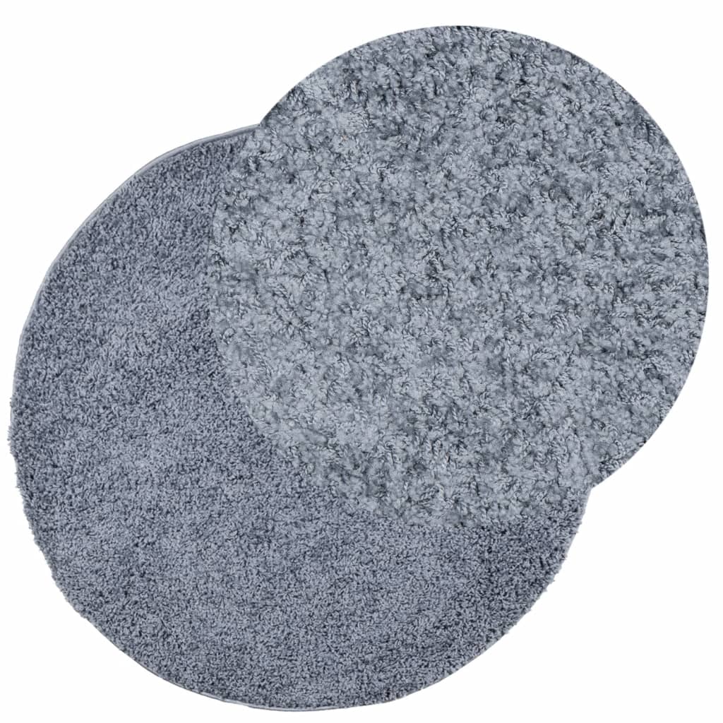 VidaXL Teppich Pamplona Shaggy Hochflor Modern ø 120 cm Blau