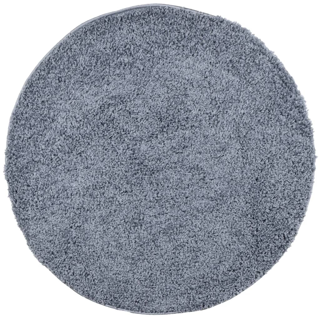 VidaXL Teppich Pamplona Shaggy Hochflor Modern ø 160 cm Blau