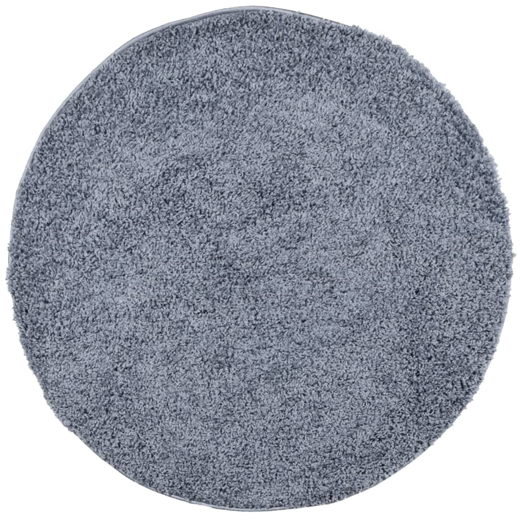 VidaXL Teppich Pamplona Shaggy Hochflor Modern ø 240 cm Blau