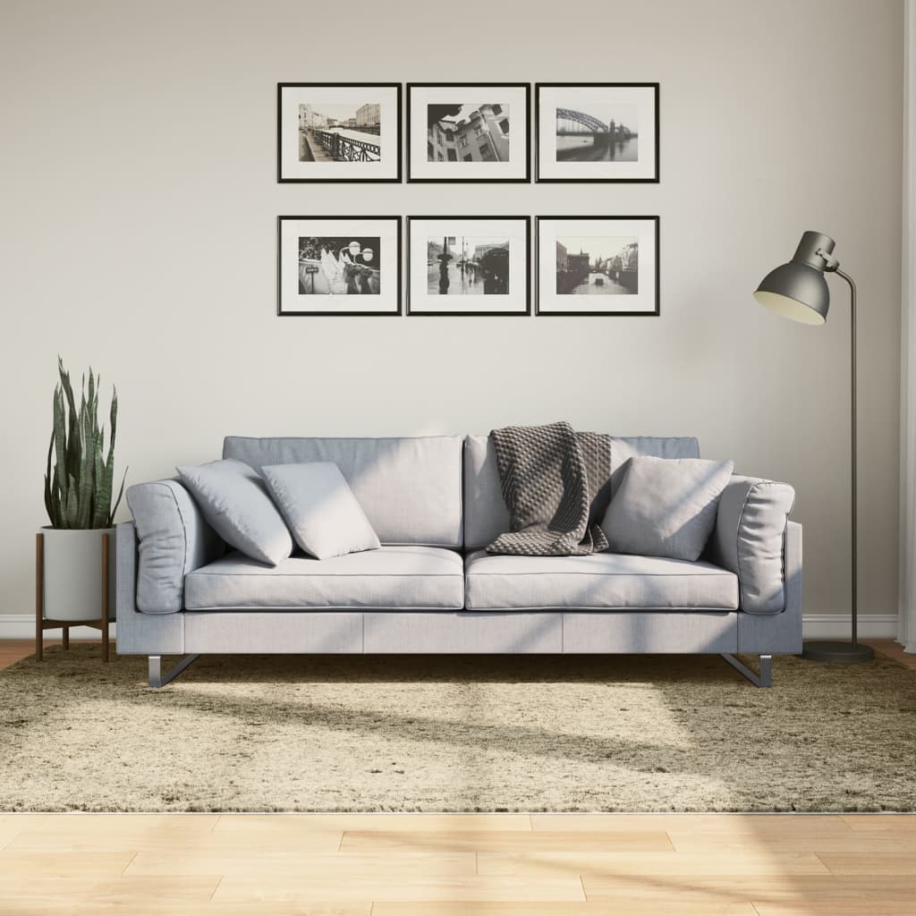 VidaXL Teppich Pamplona Shaggy Hochflor Modern 160x230 cm Gold