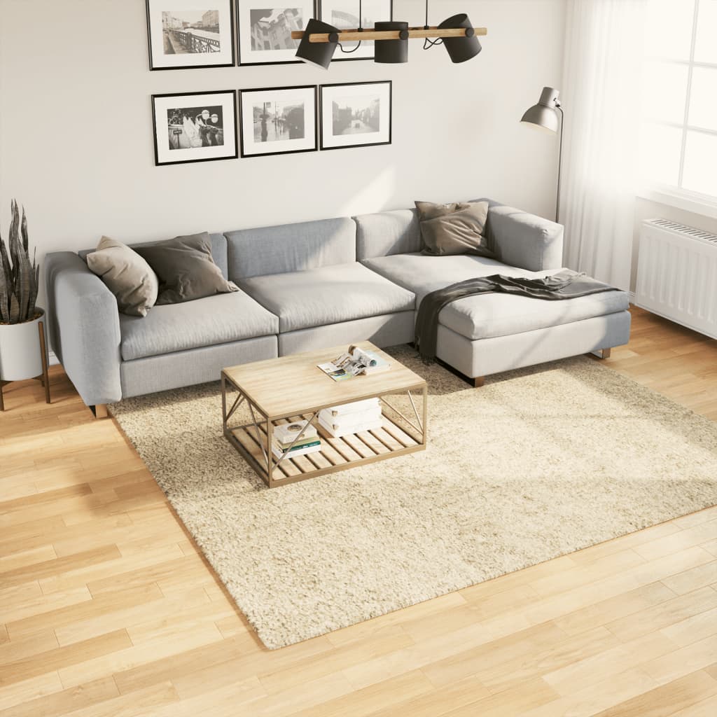 VidaXL Teppich Pamplona Shaggy Hochflor Modern 240x240 cm Gold