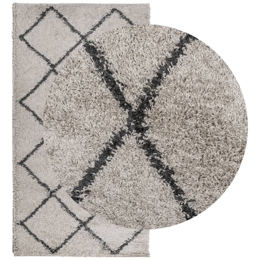 VidaXL Teppich Pamplona Shaggy Hochflor 60x110 cm Beige Anthrazit