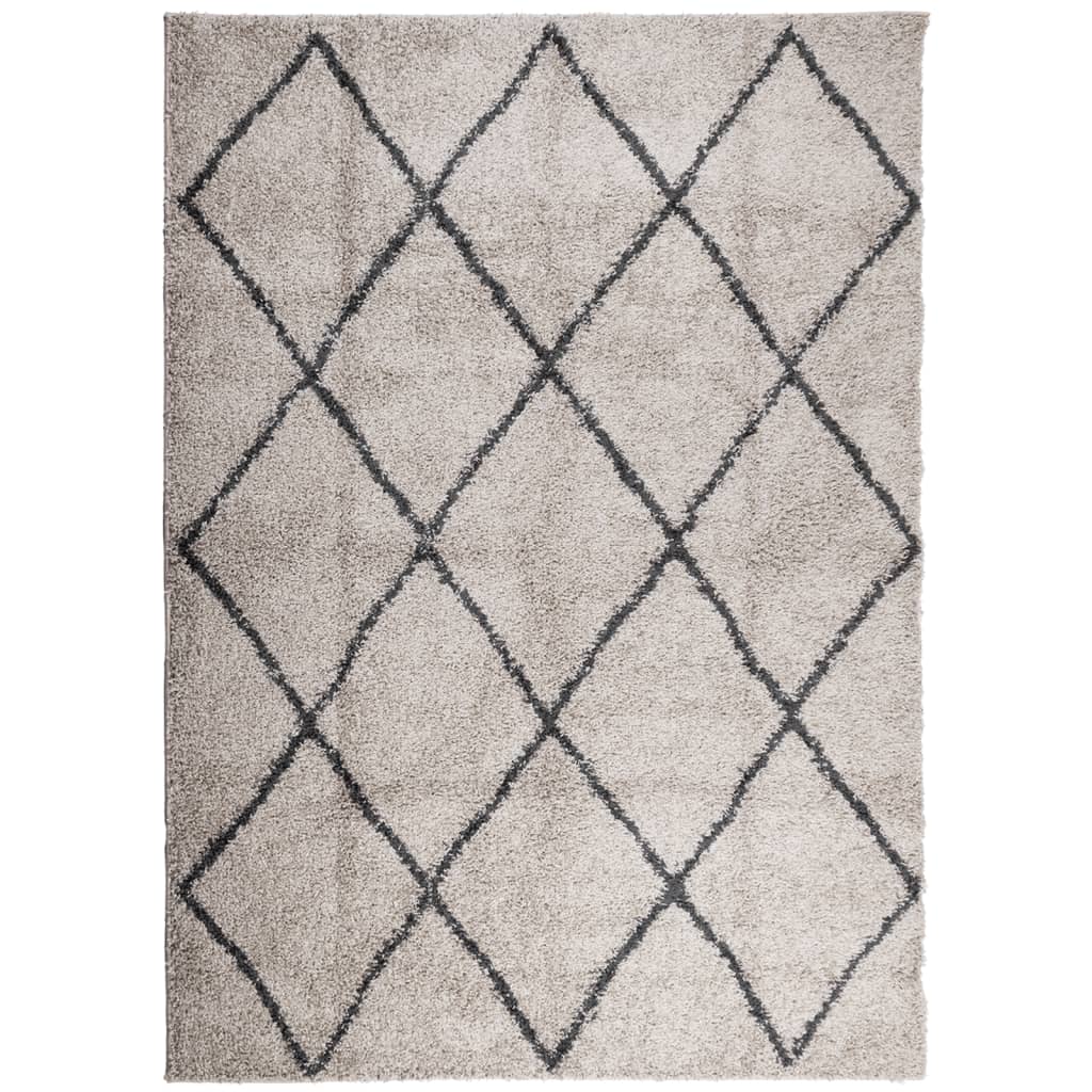 VidaXL Teppich Pamplona Shaggy Hochflor 240x340 cm Beige Anthrazit