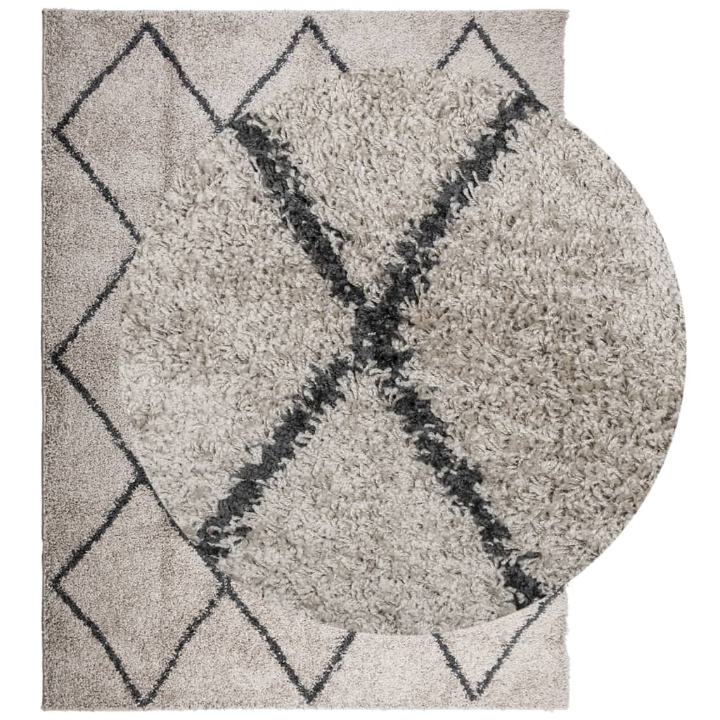 VidaXL Teppich Pamplona Shaggy Hochflor 300x400 cm Beige Anthrazit