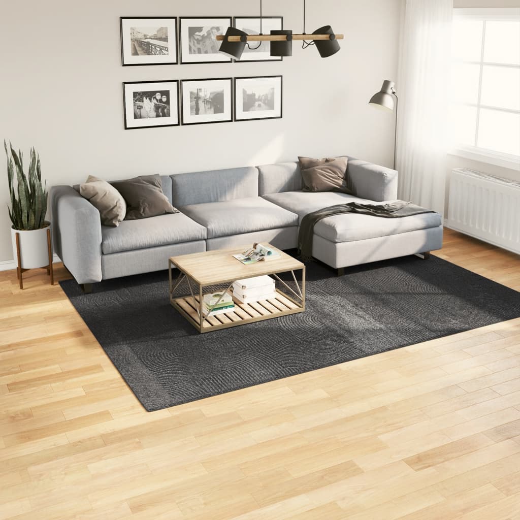VidaXL Teppich Iza Niedrigflor skandinavisch 200x280 cm Anthrazit