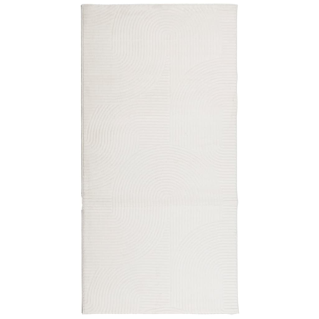 VidaXL Teppich Iza Kurzflor skandinavisch 100x200 cm Creme
