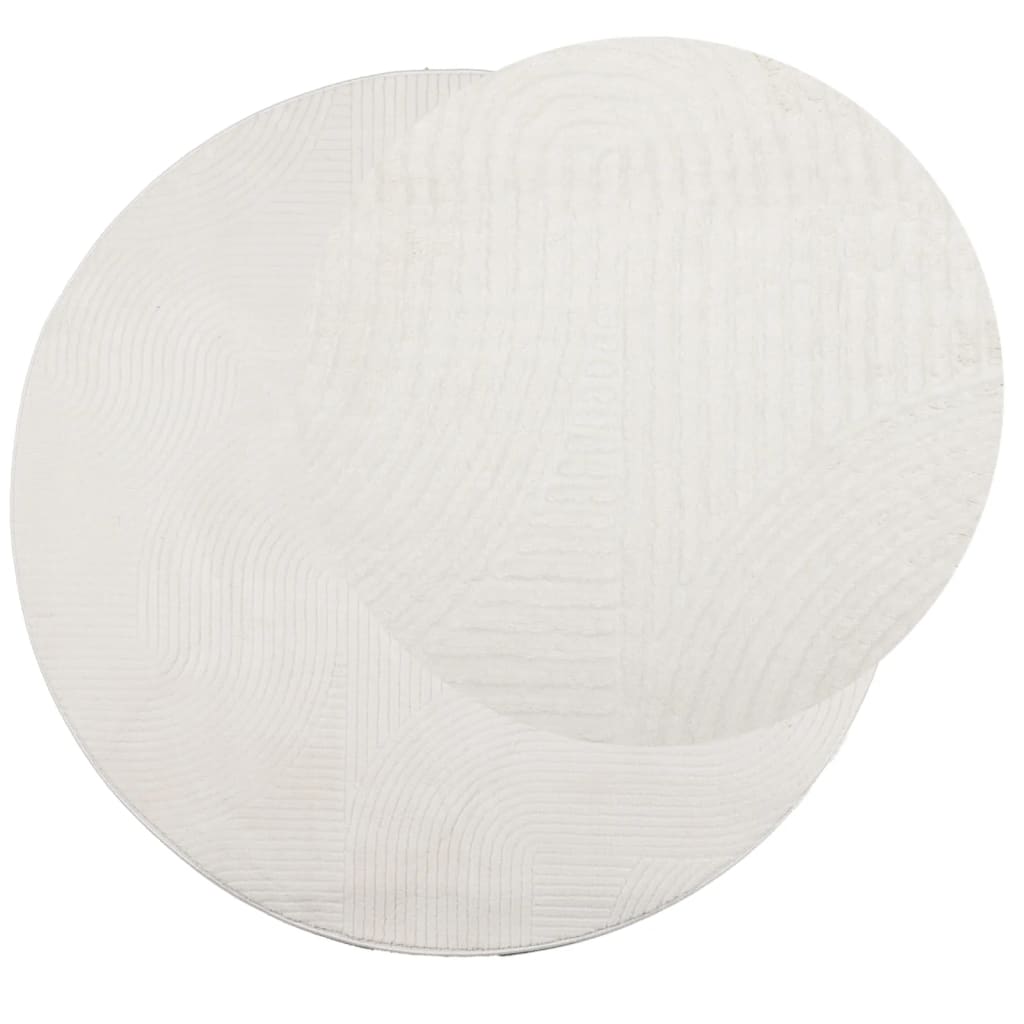 Vidaxl Teppich Iza Kurzflor skandinavisch ø 100 cm creme