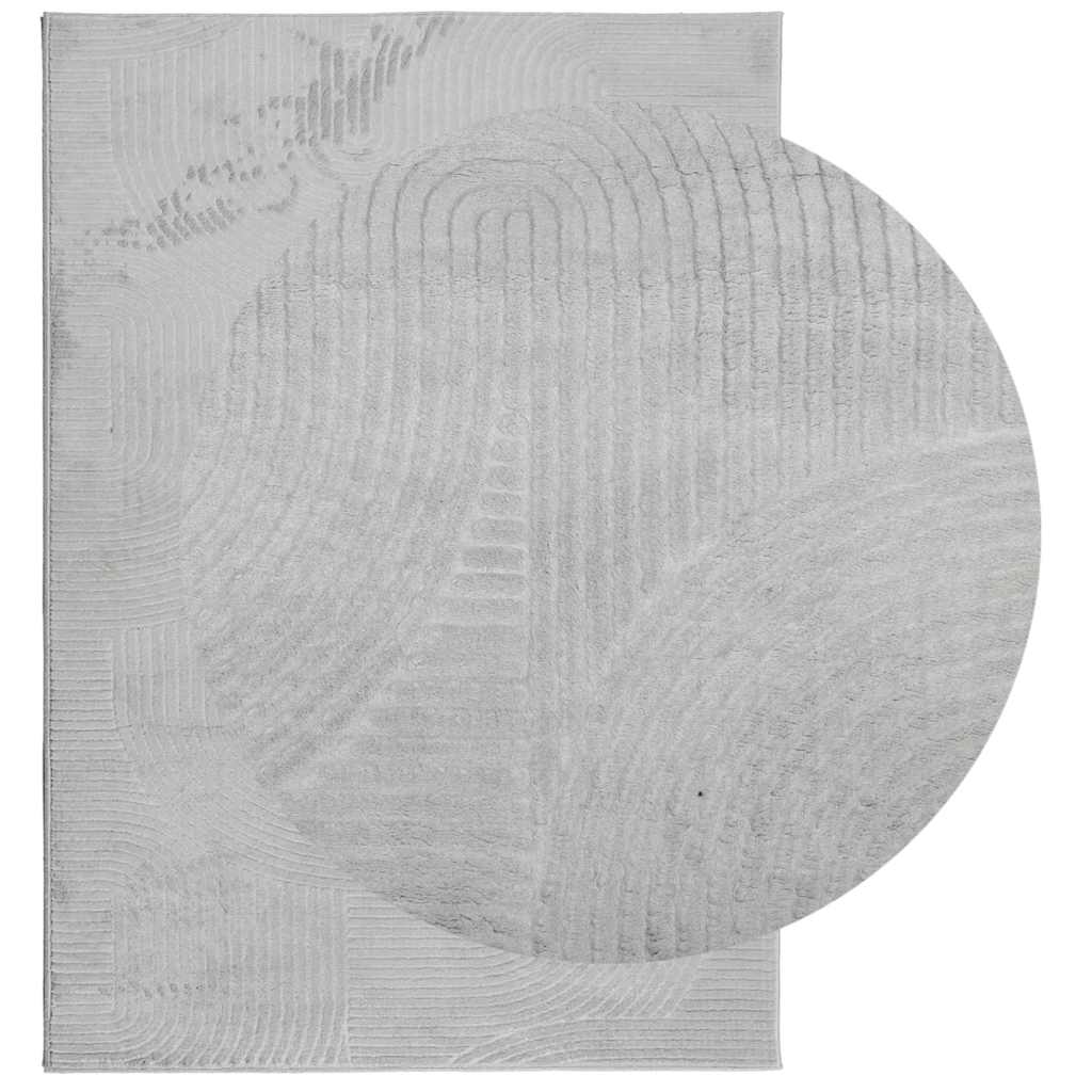VidaXL Teppich Iza Kurzflor skandinavisch 160x230 cm grau