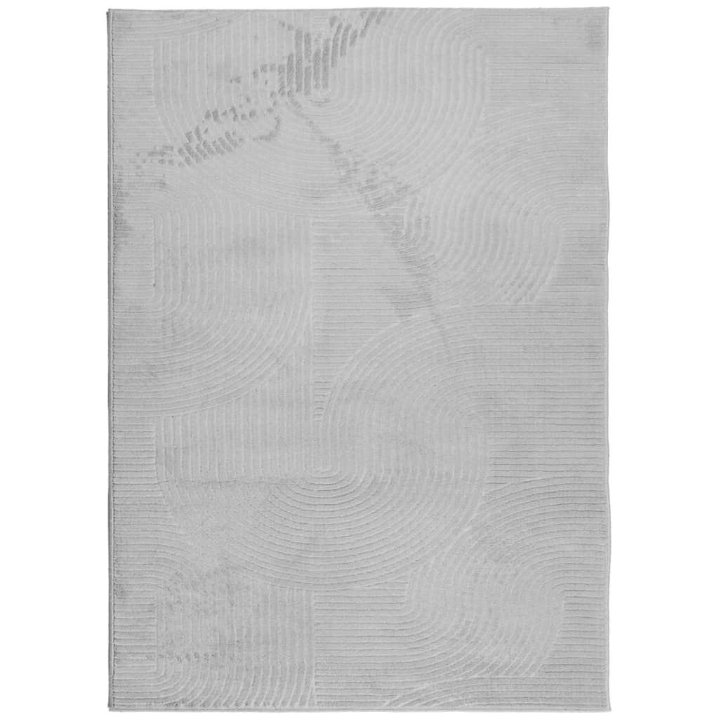 VidaXL Teppich Iza Kurzflor skandinavisch 240x340 cm grau