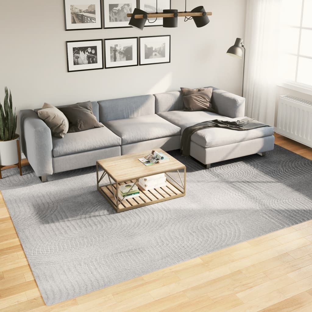 VidaXL Teppich Iza Kurzflor skandinavisch 240x340 cm grau