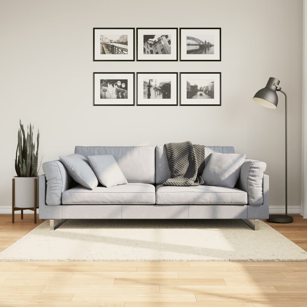 VidaXL Teppich Oviedo Niederflor 120x170 cm beige