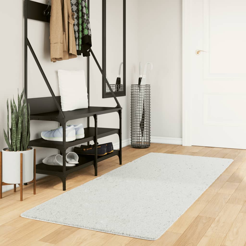 VidaXL Teppich Oviedo niedriger Flor 80x200 cm Creme