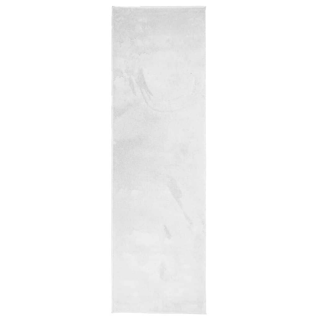 VidaXL Teppich Oviedo niedriger Flor 80x250 cm grau