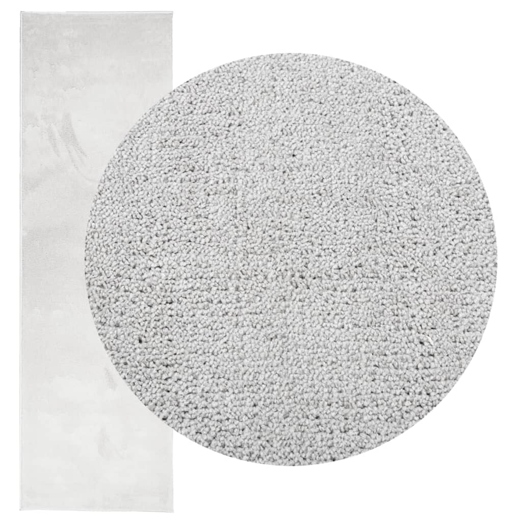 VidaXL Teppich Oviedo niedriger Flor 80x250 cm grau