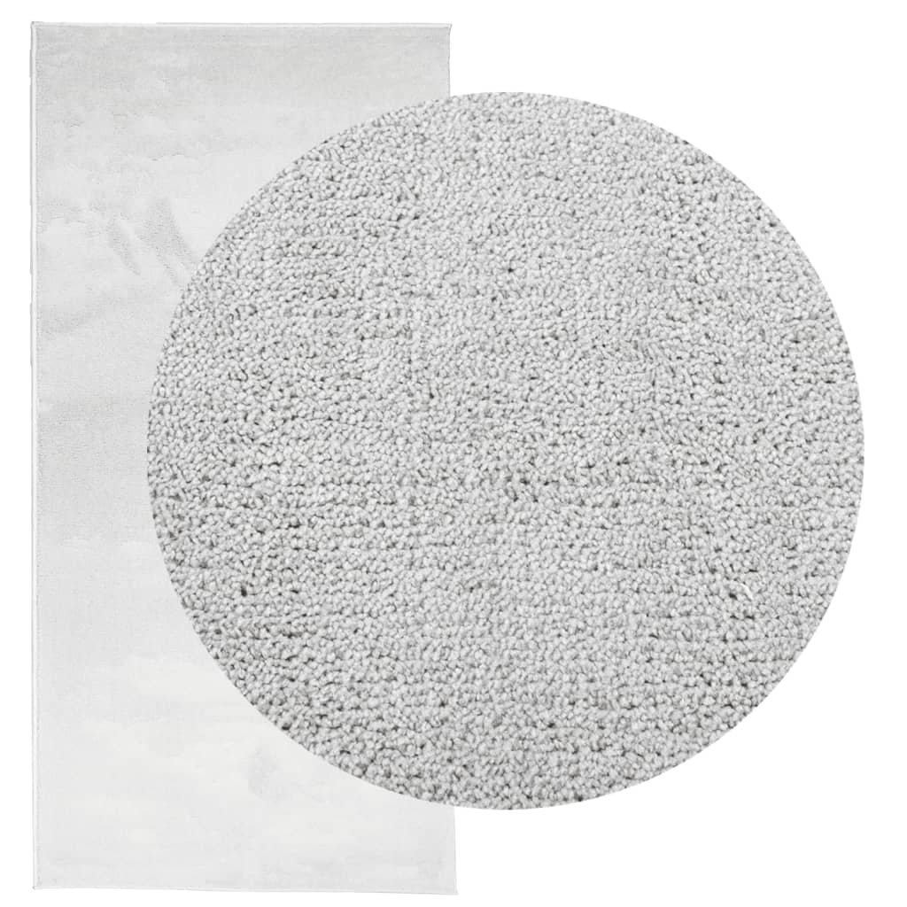 VidaXL Teppich Oviedo niedriger Flor 100x200 cm grau