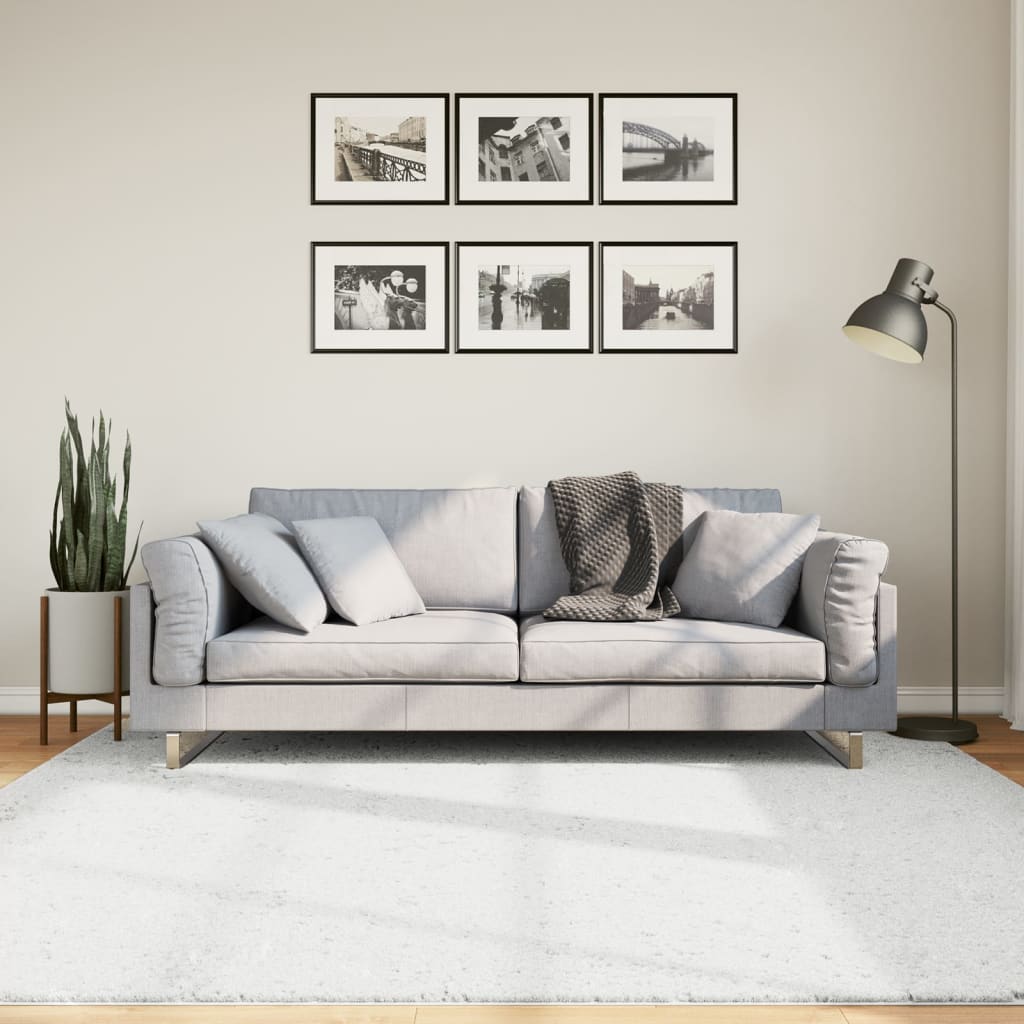 VidaXL Teppich Oviedo Niederflor 200x200 cm grau