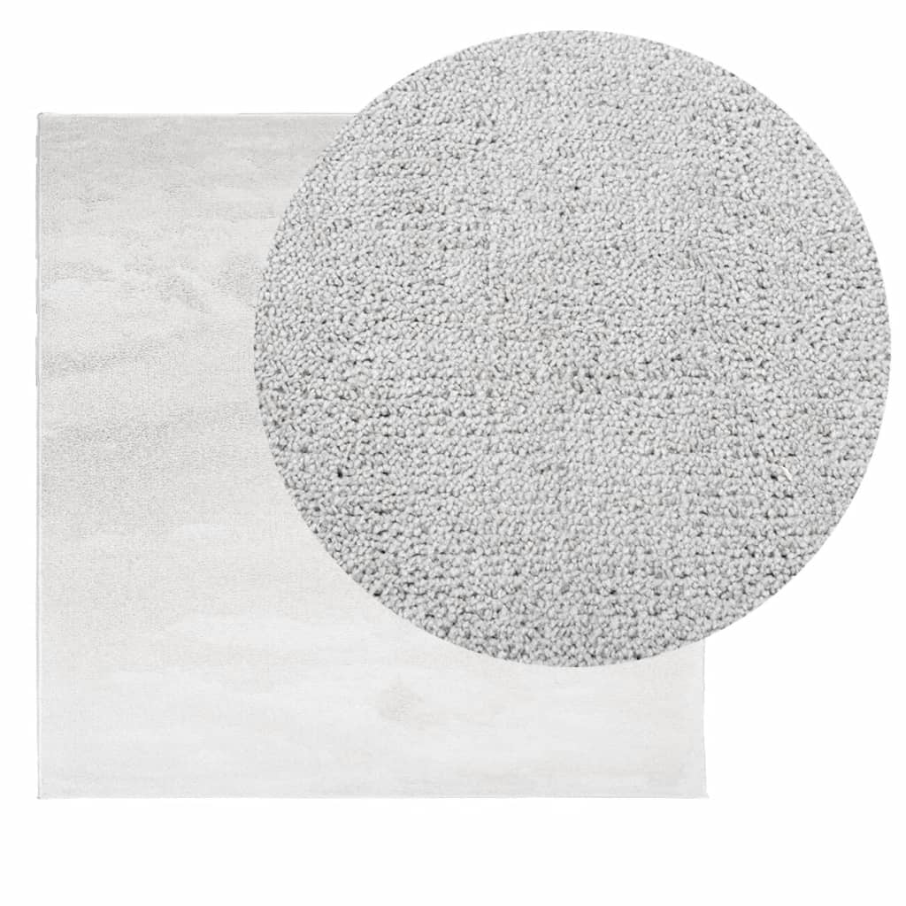 VidaXL Teppich OVIEDO niedriger Flor 240x240 cm grau