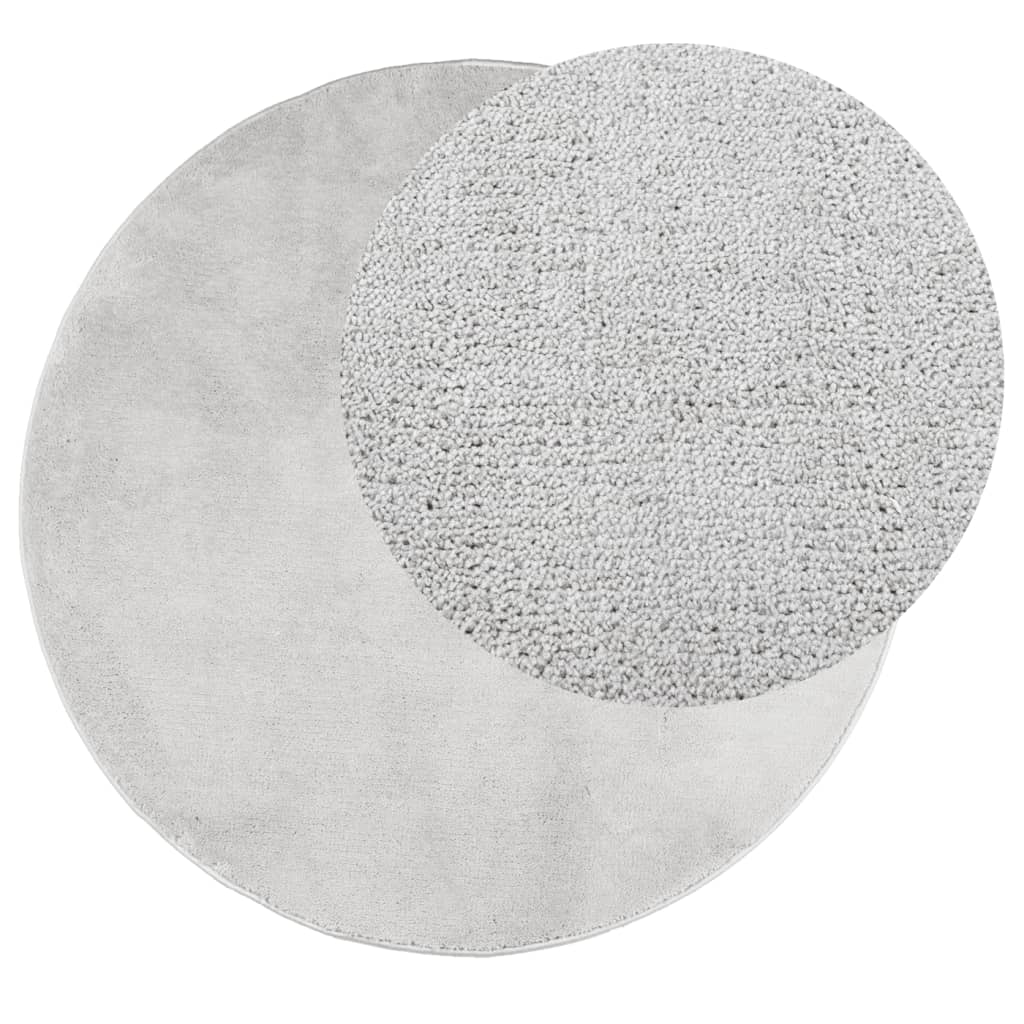 Vidaxx Teppich Oviedo Niederflor ø 100 cm grau