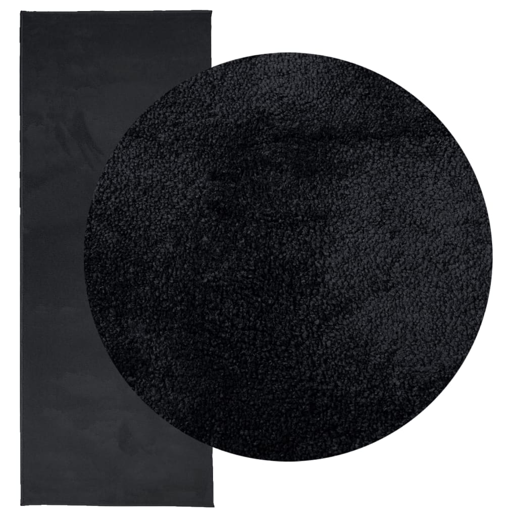 VidaXL Teppich OVIEDO niedriger Flor 80x200 cm schwarz