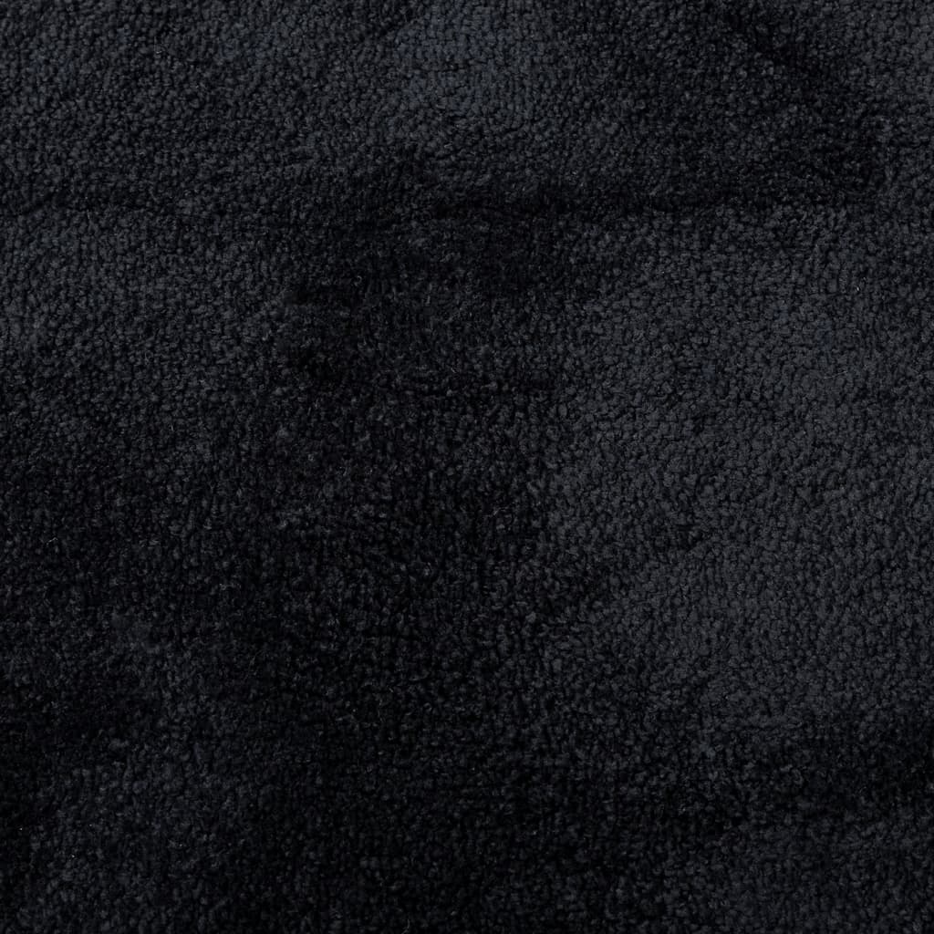 VidaXL Teppich OVIEDO niedriger Flor 120x120 cm schwarz