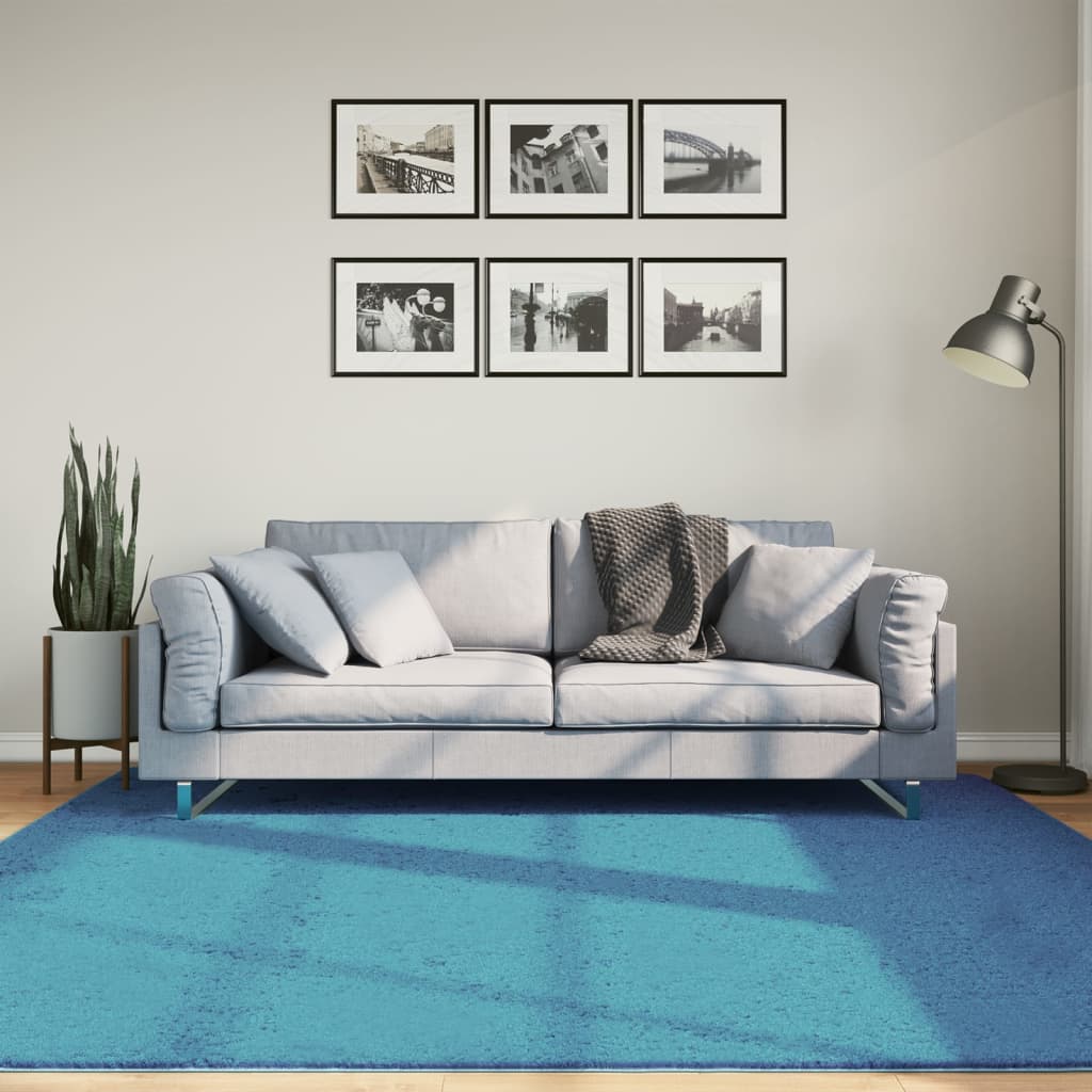 VidaXL Teppich Oviedo Niederflor 200x200 cm Türkis