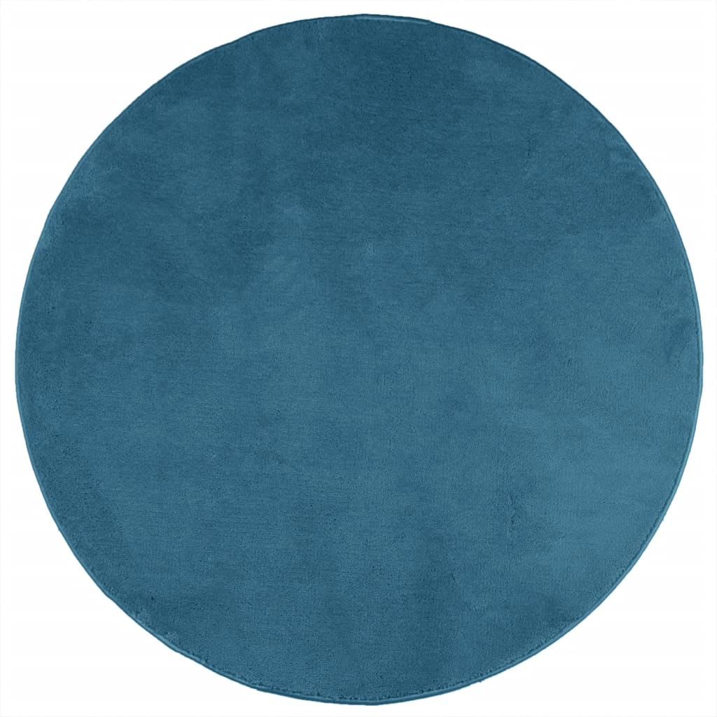 VidaXL Teppich OVIEDO Kurzflor Ø 120 cm Türkis