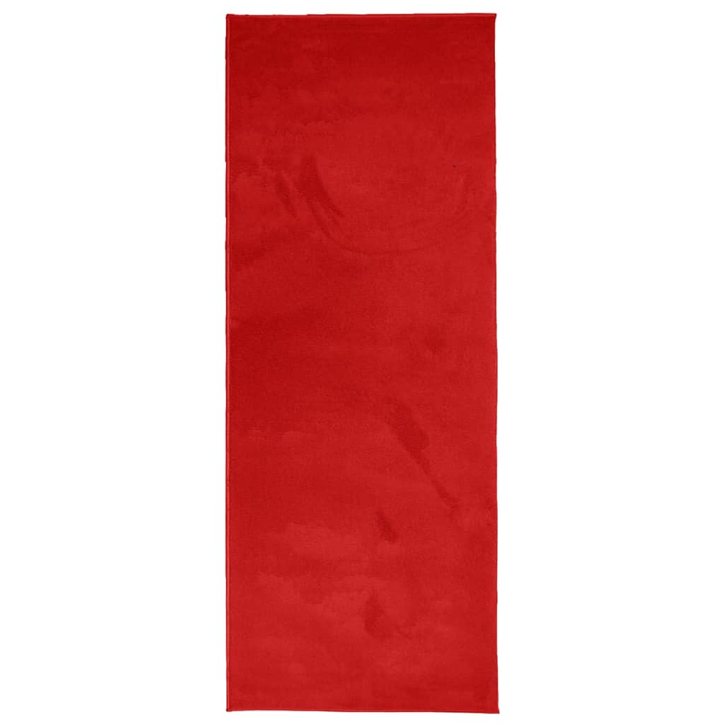 VidaXL Teppich Oviedo niedriger Flor 80x200 cm rot