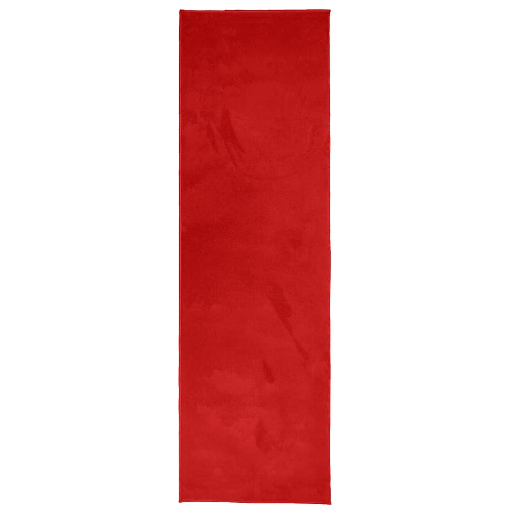 VidaXL Teppich Oviedo niedriger Flor 80x250 cm rot
