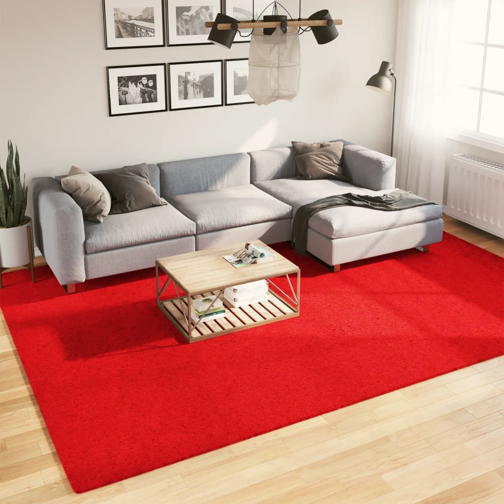 VidaXL Teppich Oviedo niedriger Flor 240x340 cm rot