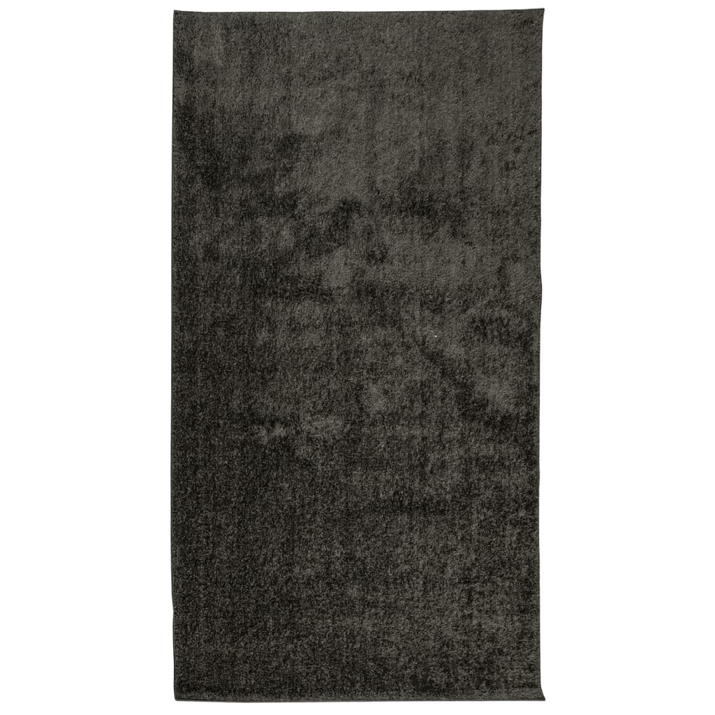 Vidaxl Teppich Istan Hochflor glänzend 80x150 cm Anthrazit